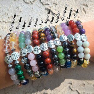 Natural Stone Zodiac Bracelets